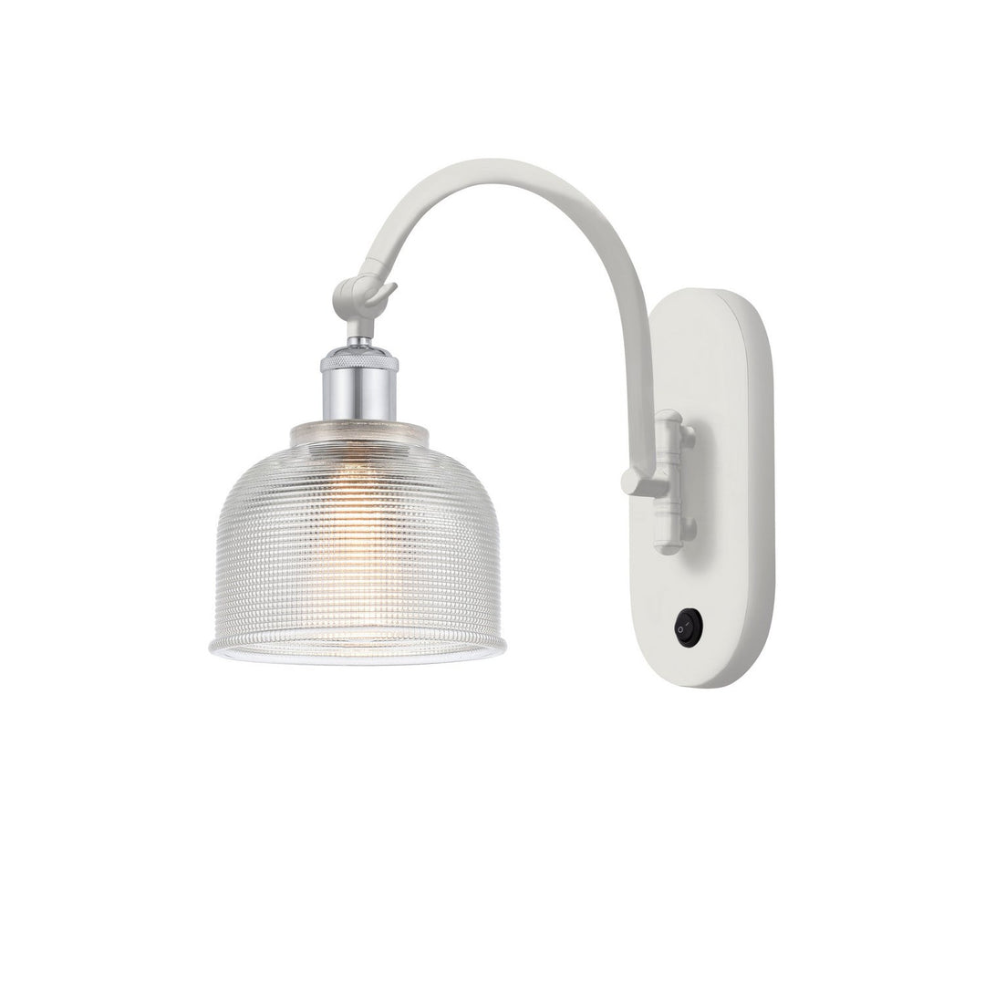 Innovations Ballston 518-1W-WPC-G412 Wall Sconce Light - White and Polished Chrome