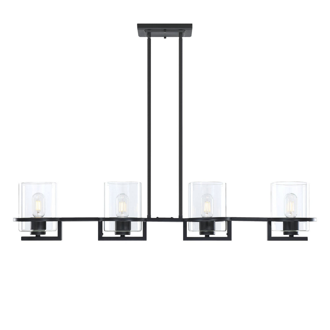 Forte Halo 2404-04-04 Pendant Light - Black