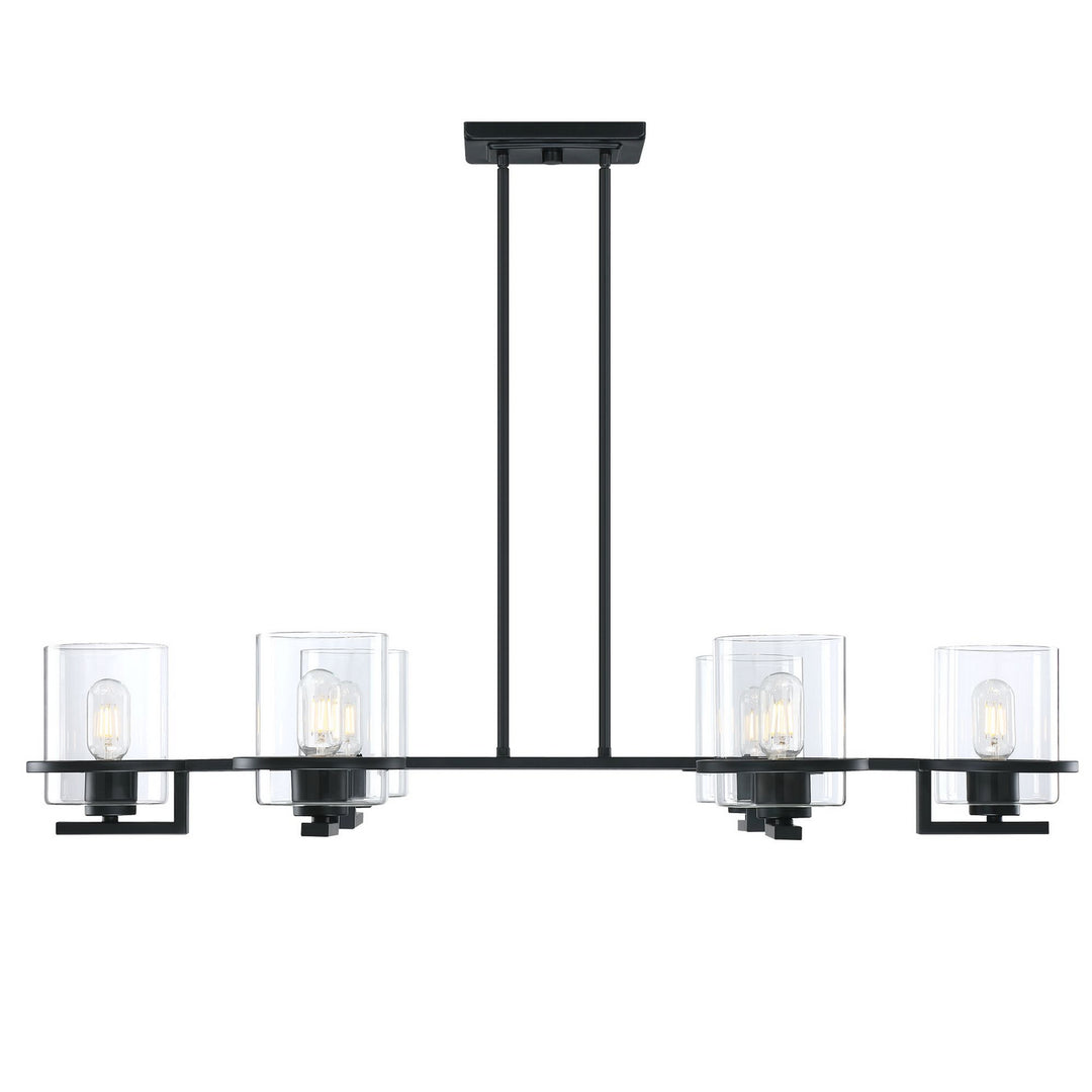 Forte Halo 2404-06-04 Pendant Light - Black