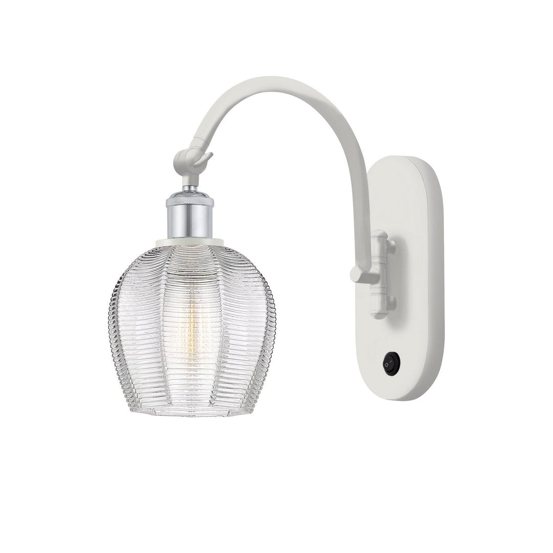 Innovations Ballston 518-1W-WPC-G462-6 Wall Sconce Light - White and Polished Chrome