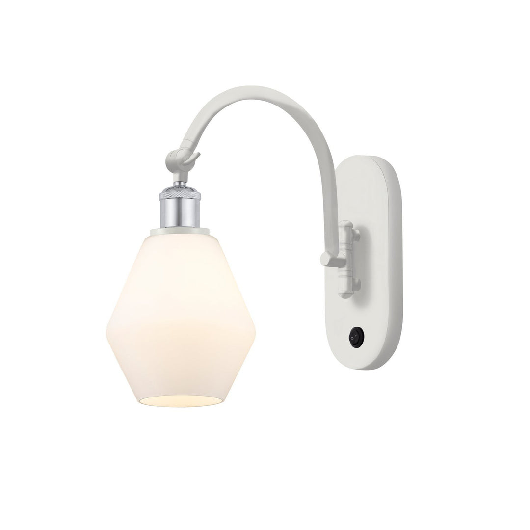Innovations Ballston 518-1W-WPC-G651-6 Wall Sconce Light - White and Polished Chrome