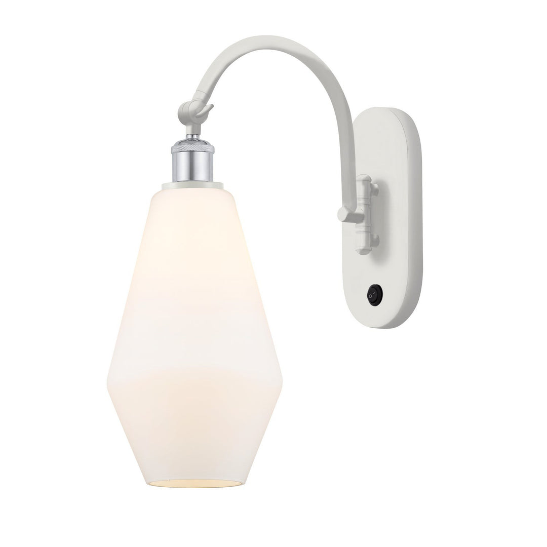 Innovations Ballston 518-1W-WPC-G651-7-LED Wall Sconce Light - White and Polished Chrome