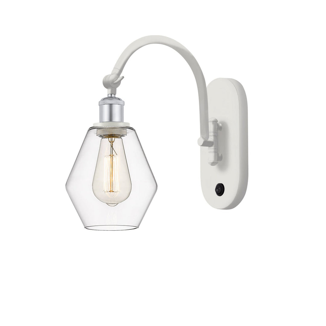 Innovations Ballston 518-1W-WPC-G652-6 Wall Sconce Light - White and Polished Chrome