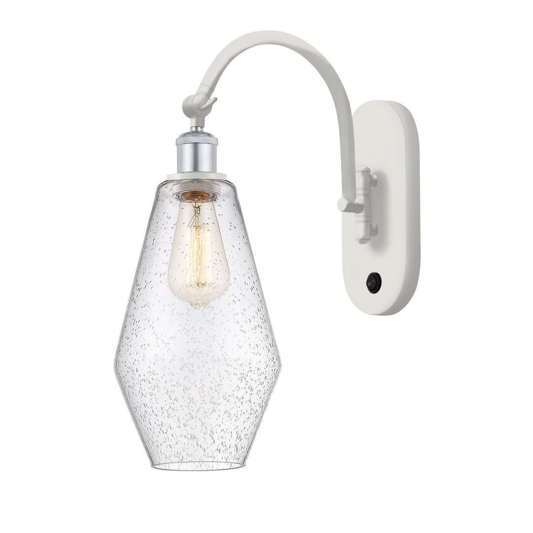 Innovations Ballston 518-1W-WPC-G654-7-LED Wall Sconce Light - White and Polished Chrome