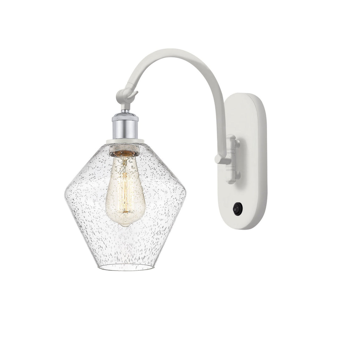 Innovations Ballston 518-1W-WPC-G654-8-LED Wall Sconce Light - White and Polished Chrome