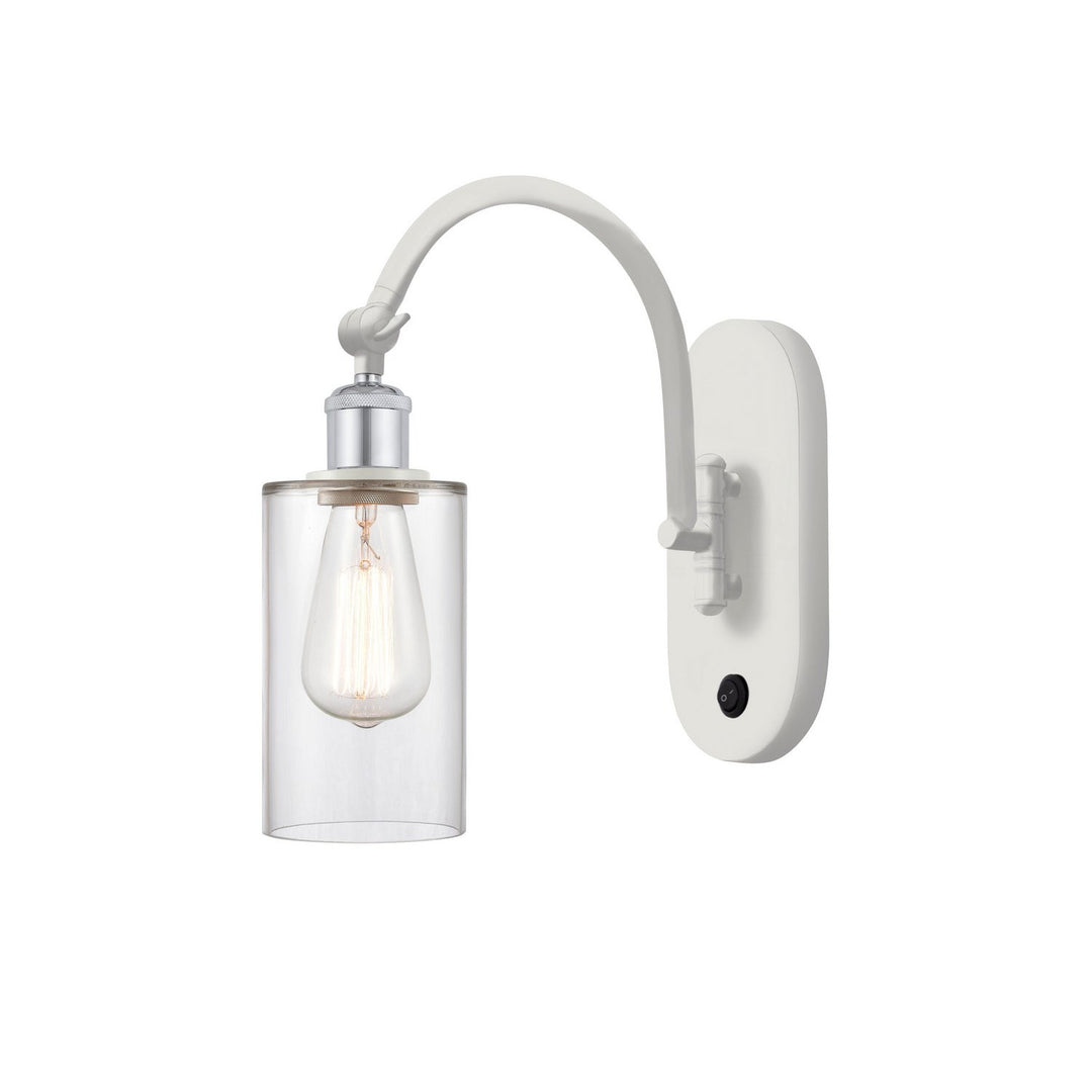 Innovations Ballston 518-1W-WPC-G802-LED Wall Sconce Light - White and Polished Chrome