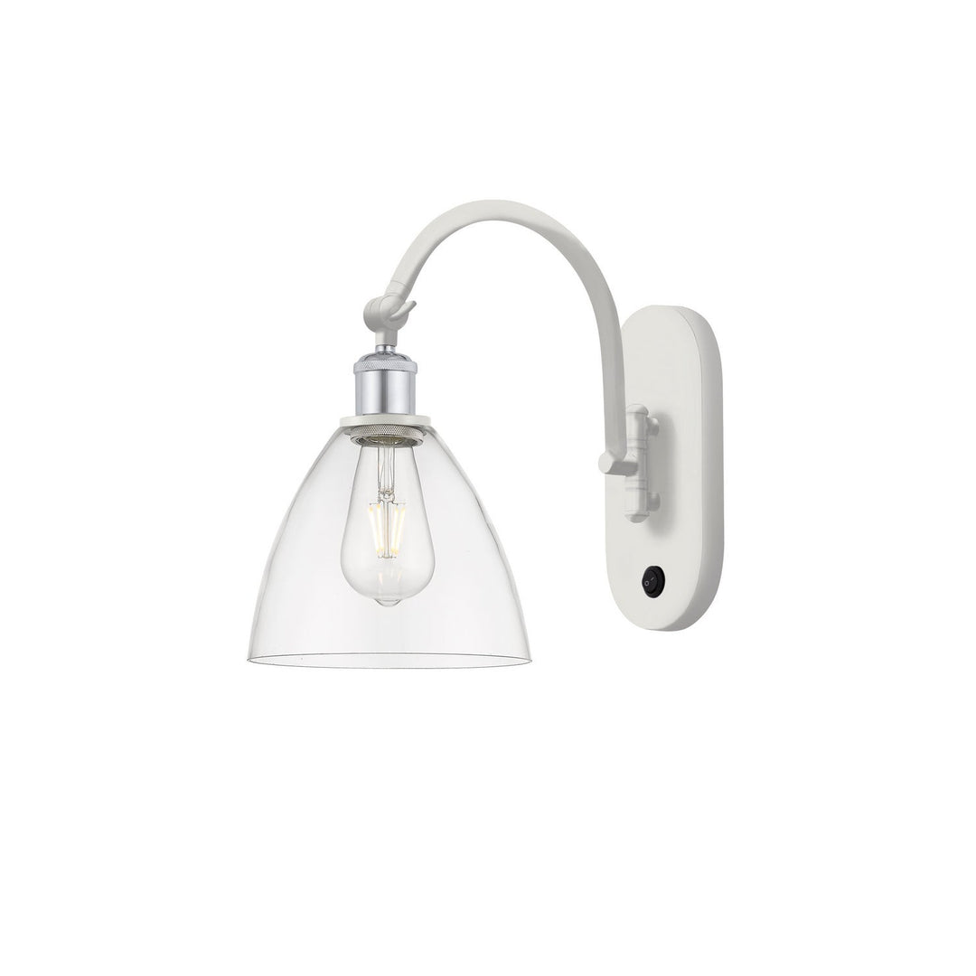 Innovations Ballston 518-1W-WPC-GBD-752 Wall Sconce Light - White and Polished Chrome