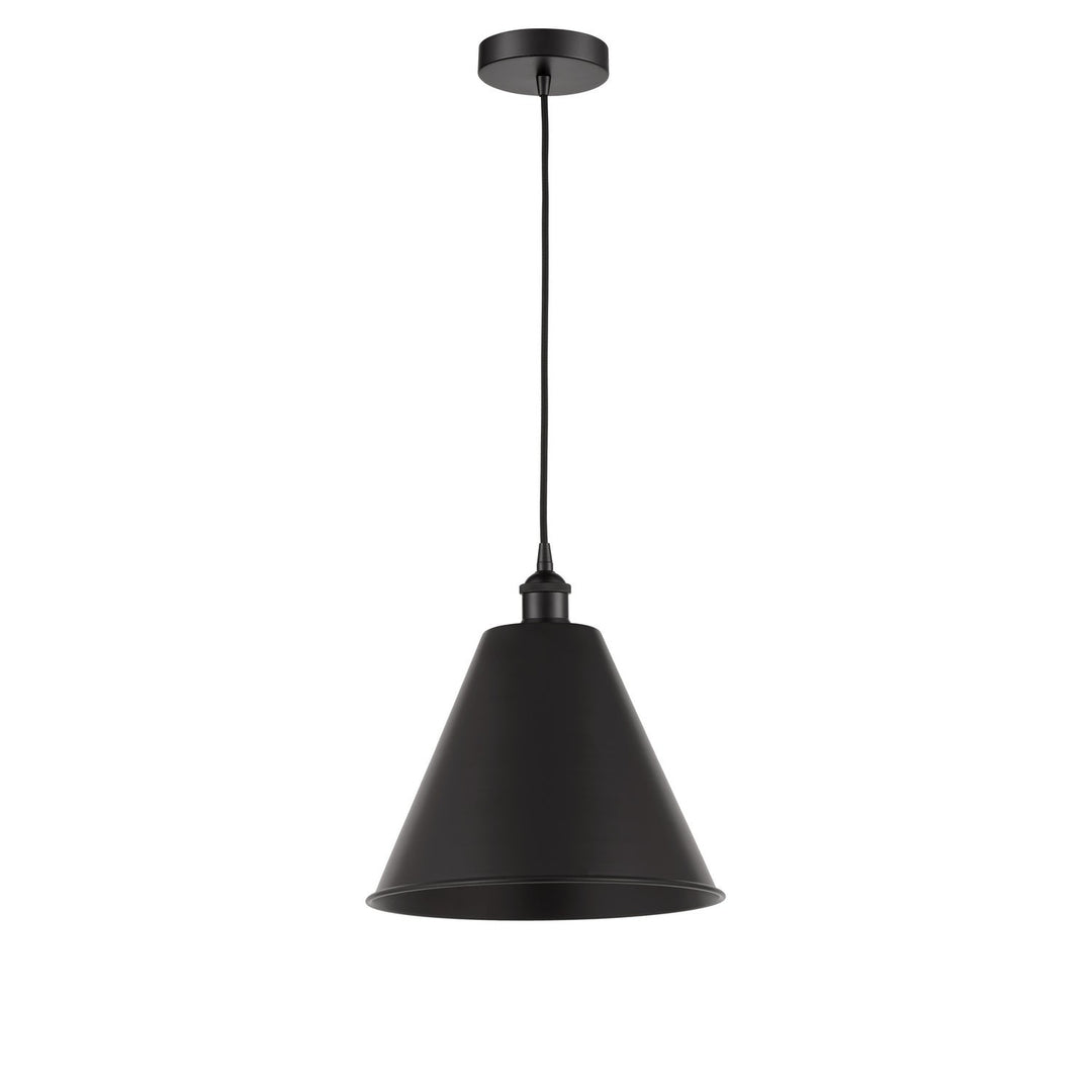 Innovations Edison 616-1P-BK-MBC-12-BK Pendant Light - Matte Black