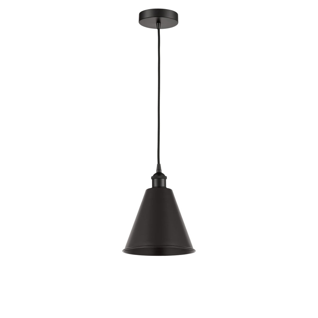 Innovations Edison 616-1P-BK-MBC-8-BK Pendant Light - Matte Black