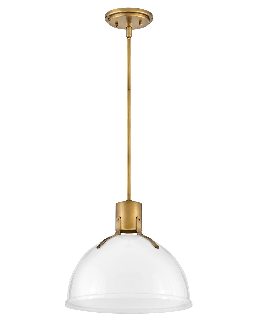 Hinkley Argo 3487HB-CO Pendant Light - Heritage Brass with Cased Opal Glass