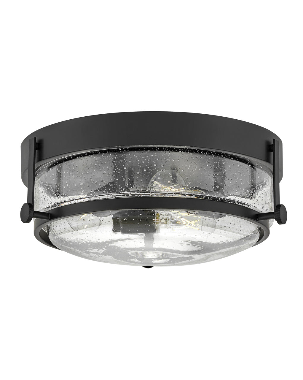 Hinkley Harper 3640BK-CS Ceiling Light - Black with Clear Seedy glass