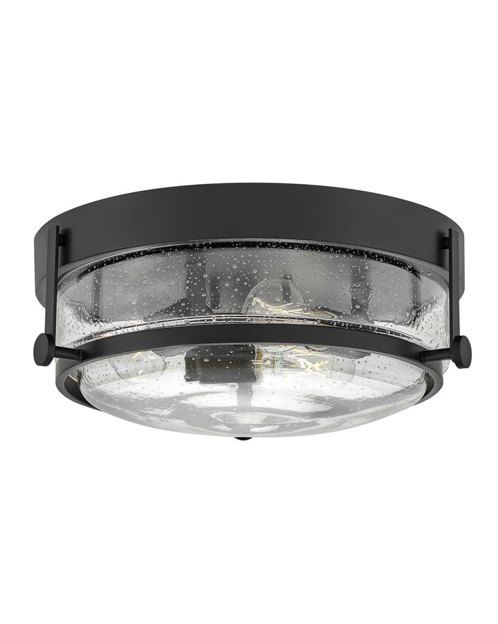Hinkley Harper 3640BK-CS Ceiling Light - Black with Clear Seedy glass