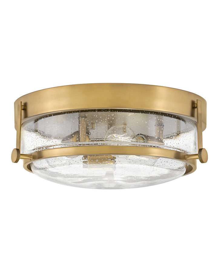 Hinkley Harper 3640HB-CS Ceiling Light - Heritage Brass with Clear Seedy glass