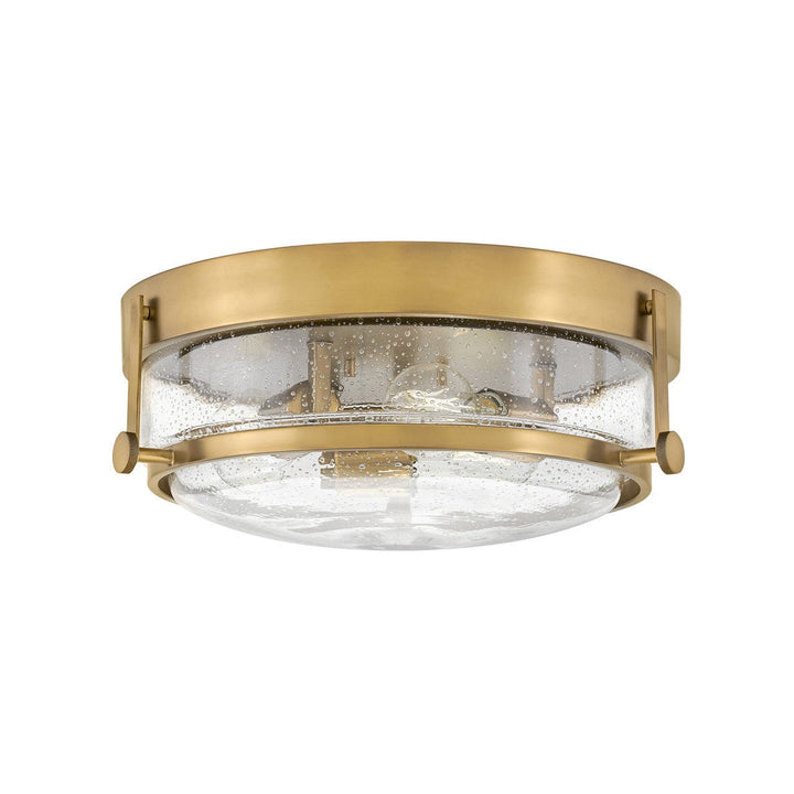 Hinkley Harper 3640HB-CS Ceiling Light - Heritage Brass with Clear Seedy glass