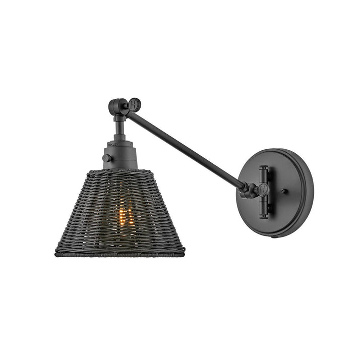 Hinkley Lighting 3690BK-BKT  Arti Lamp Black With Black Natural Rattan Shade