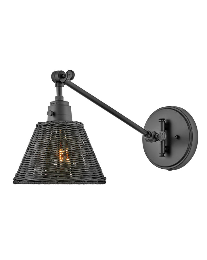 Hinkley Lighting 3690BK-BKT  Arti Lamp Black With Black Natural Rattan Shade