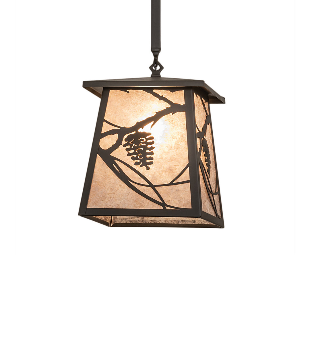 Meyda Tiffany Whispering Pines 252361 Pendant Light - Wrought Iron