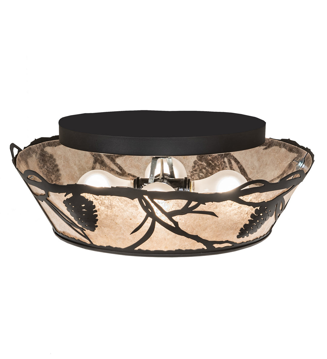 Meyda Tiffany Whispering Pines 252643 Ceiling Light - Wrought Iron