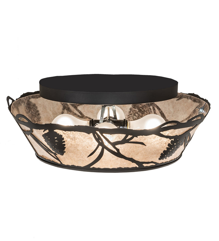 Meyda Tiffany Whispering Pines 252643 Ceiling Light - Wrought Iron