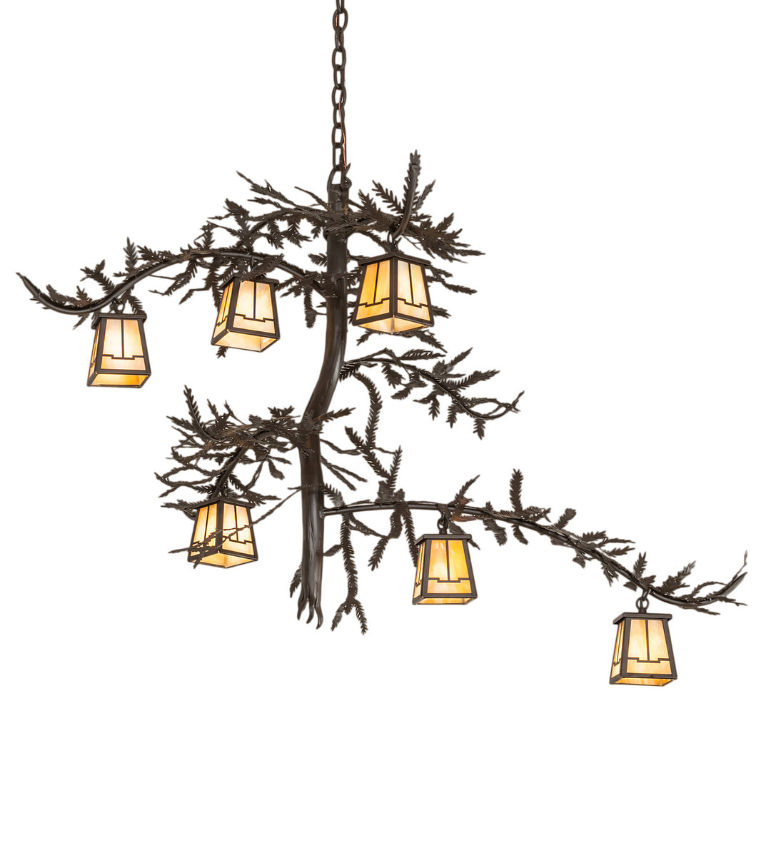 Meyda Tiffany Pine Branch 253650 Chandelier Light - Oil Rubbed Bronze