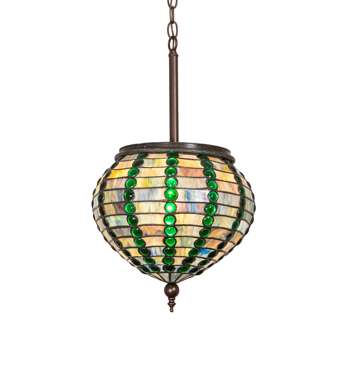 Meyda Tiffany Jeweled Beehive 254233 Pendant Light - Mahogany Bronze