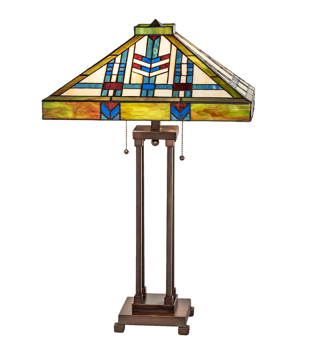 Meyda Tiffany Lighting 256043 Prairie Wheat Two Light Table Lamp Lamp Bronze / Dark