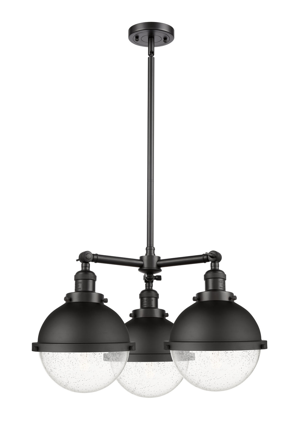 Innovations Franklin Restoration 207-BK-HFS-84-BK Chandelier Light - Matte Black