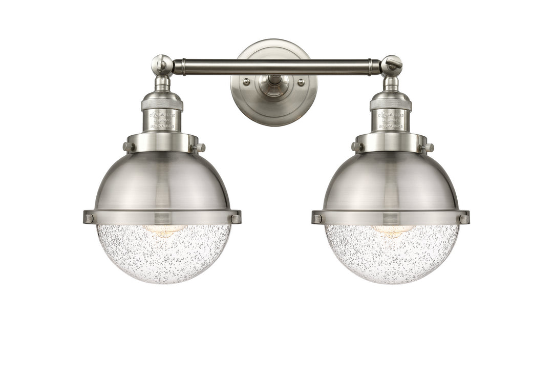 Innovations Franklin Restoration 208-SN-HFS-64-SN-LED Bath Vanity Light 18 in. wide - Brushed Satin Nickel