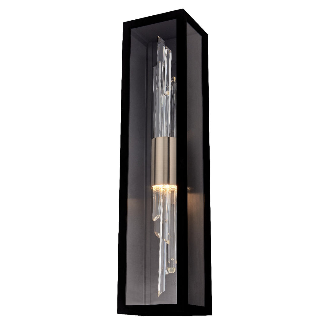 Allegri Lighting 090421-023-FR001  Lucca Esterno Outdoor Matte Black With Brushed Champagne Gold