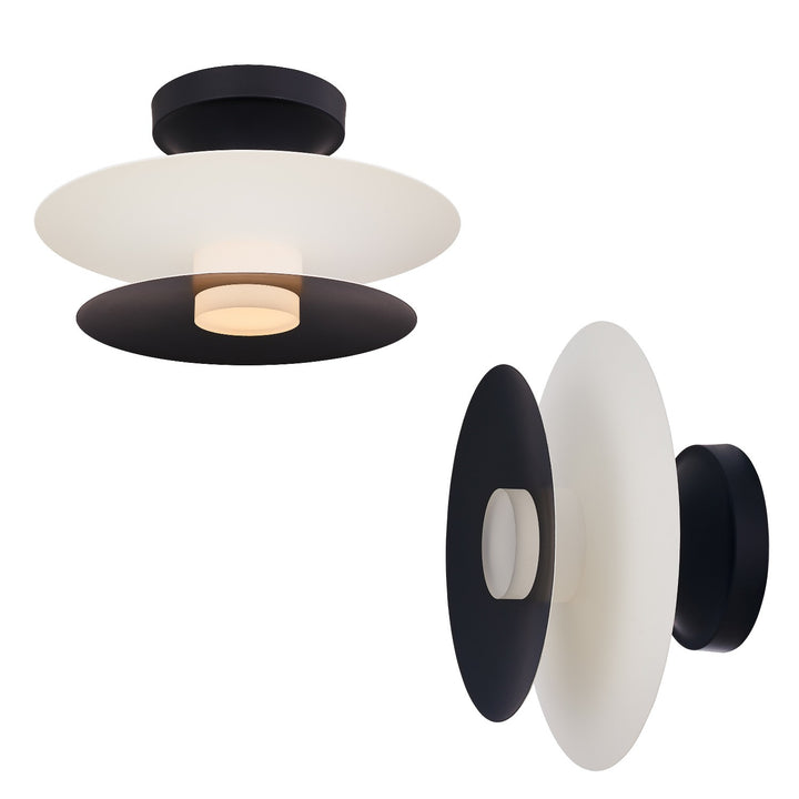 Kalco Fresno 516245WMB Ceiling Light - White and Matte Black