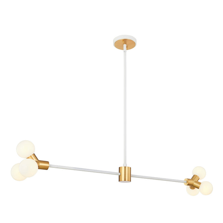 Kalco Tres 517461WNB Pendant Light - White and New Brass