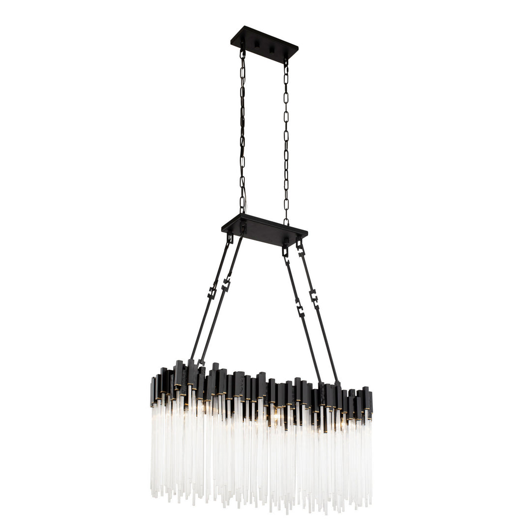 Varaluz Matrix 309N06MBFG Pendant Light - Matte Black/French Gold