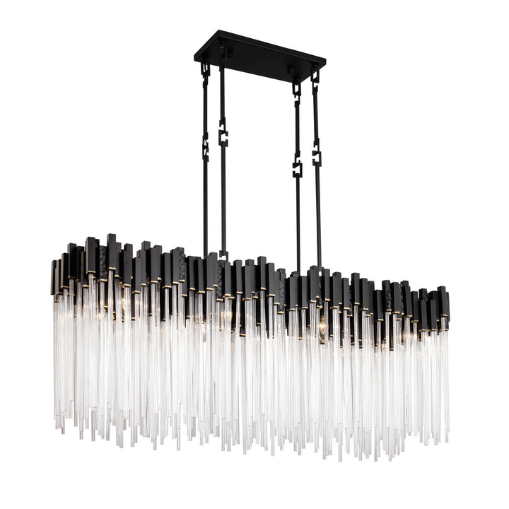 Varaluz Matrix 309N08MBFG Pendant Light - Matte Black/French Gold
