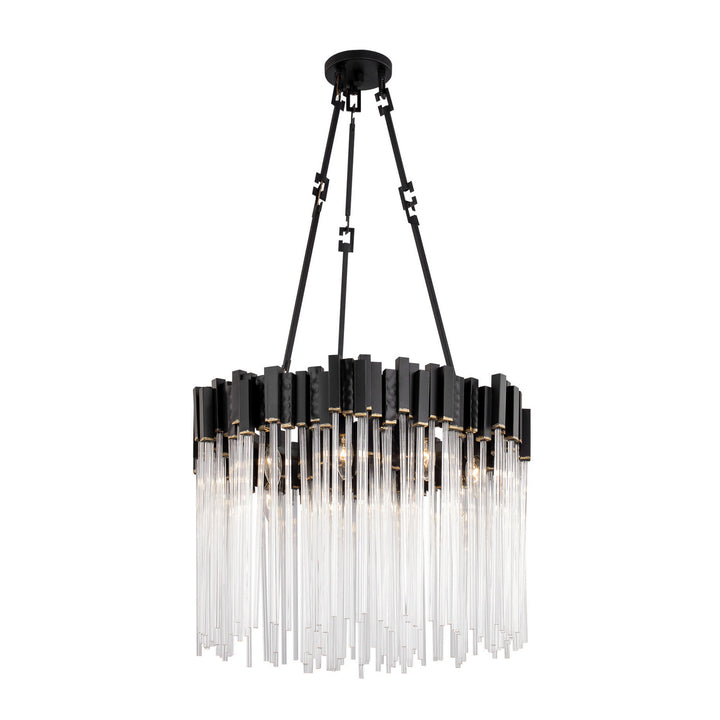 Varaluz Matrix 309P09MBFG Pendant Light - Matte Black/French Gold