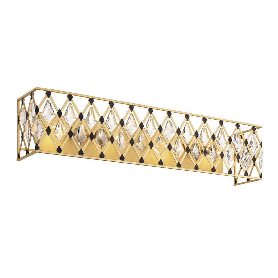 Varaluz Windsor 345B04FGMB Bath Vanity Light 31 in. wide - French Gold/Matte Black