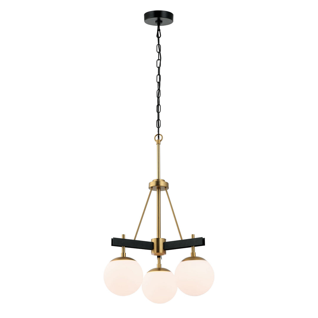 Varaluz Allie 352C03BLSB Chandelier Light - Black/Satin Brass