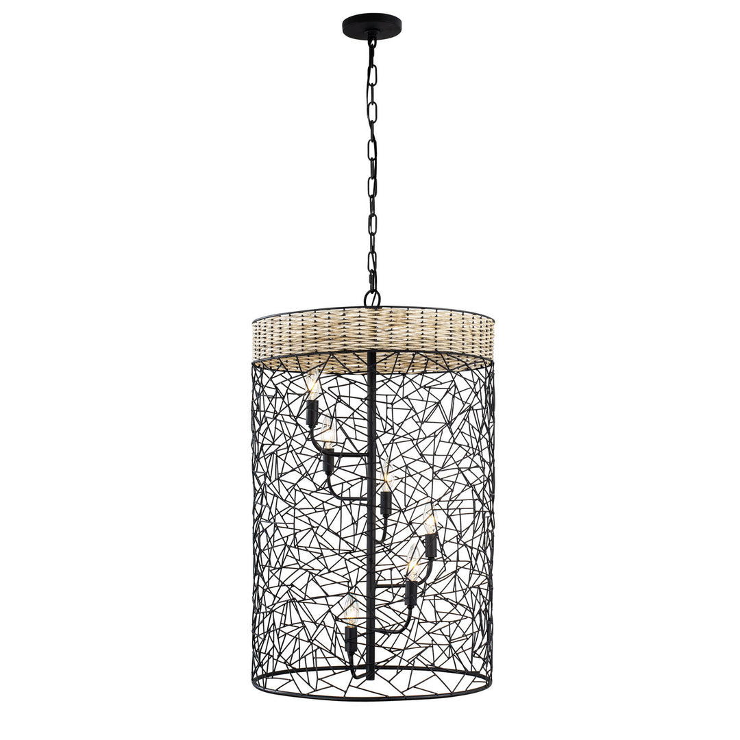 Varaluz Cayman 362F06BL Pendant Light - Black