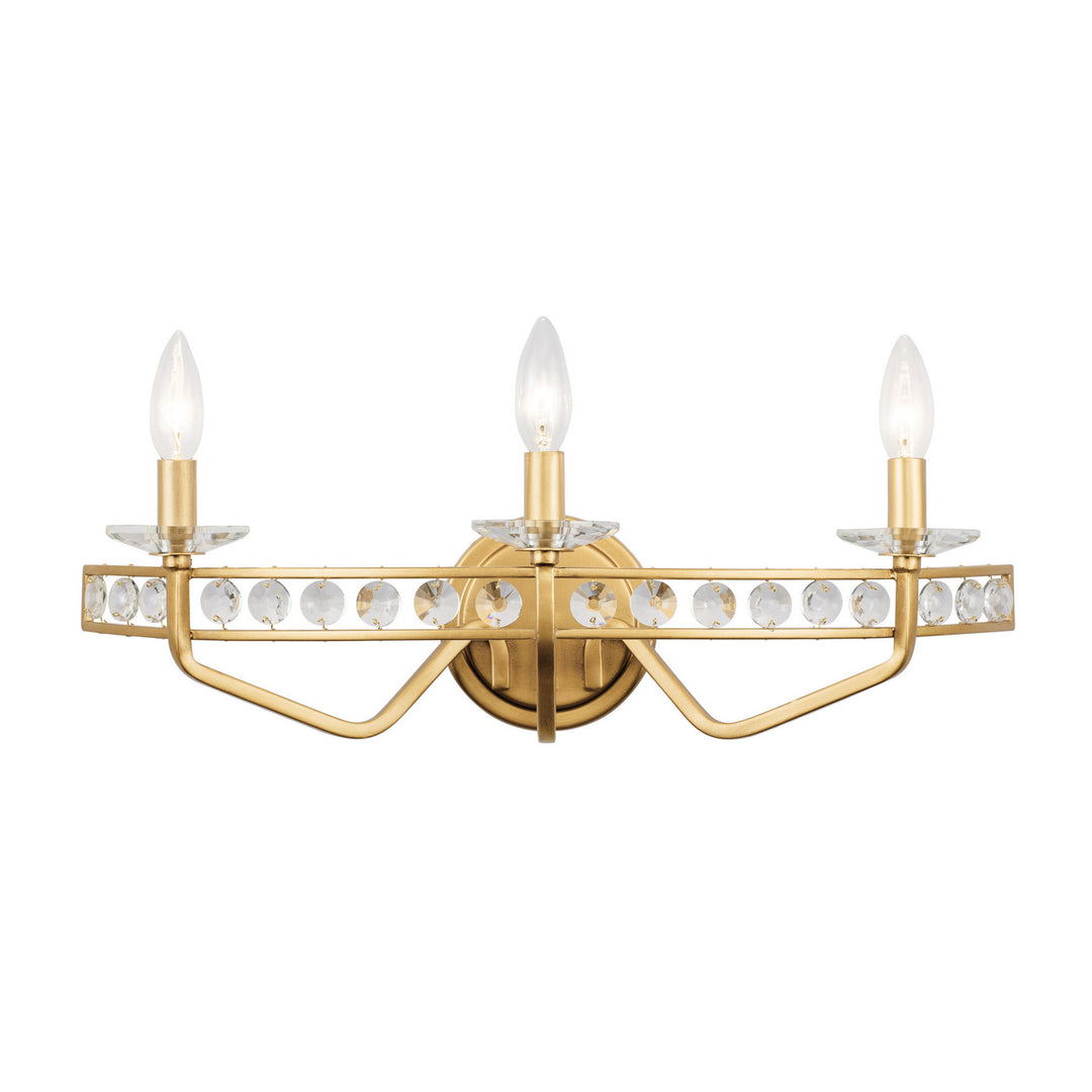 Varaluz Monroe 363B03AG Bath Vanity Light 22 in. wide - Antique Gold