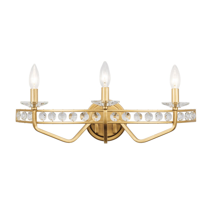 Varaluz Monroe 363B03AG Bath Vanity Light 22 in. wide - Antique Gold