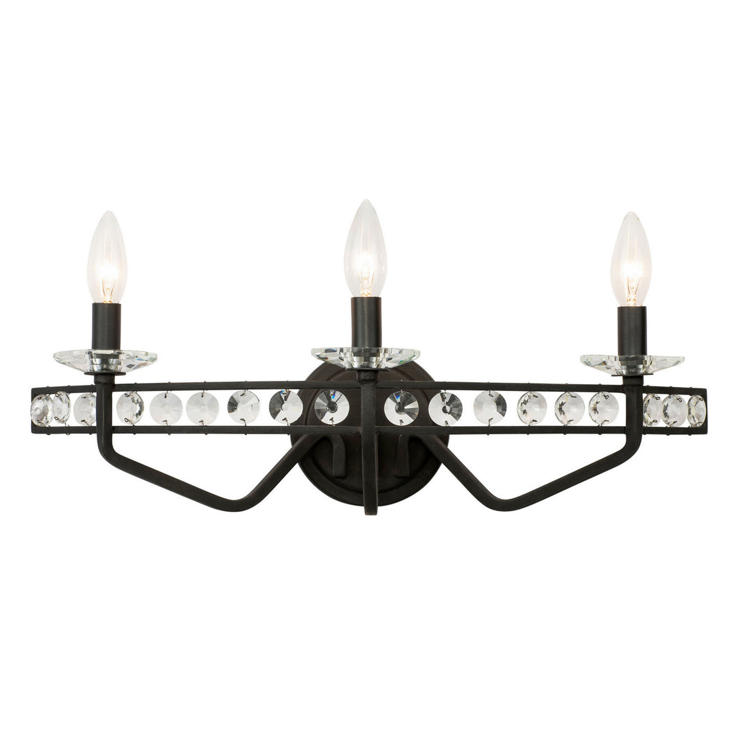 Varaluz Monroe 363B03CB Bath Vanity Light 22 in. wide - Carbon