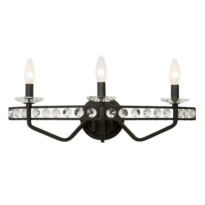 Varaluz Monroe 363B03CB Bath Vanity Light 22 in. wide - Carbon