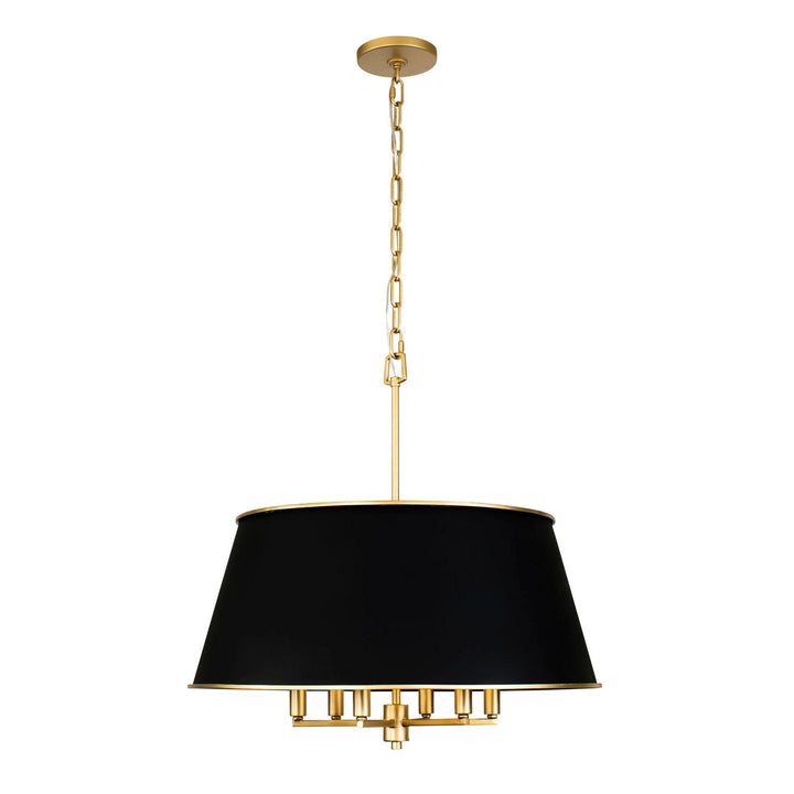 Varaluz Coco 364P06MBFG Chandelier Light - Matte Black/French Gold