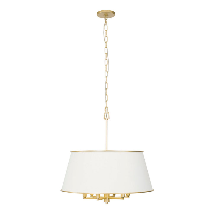 Varaluz Coco 364P06MWFG Chandelier Light - Matte White/French Gold