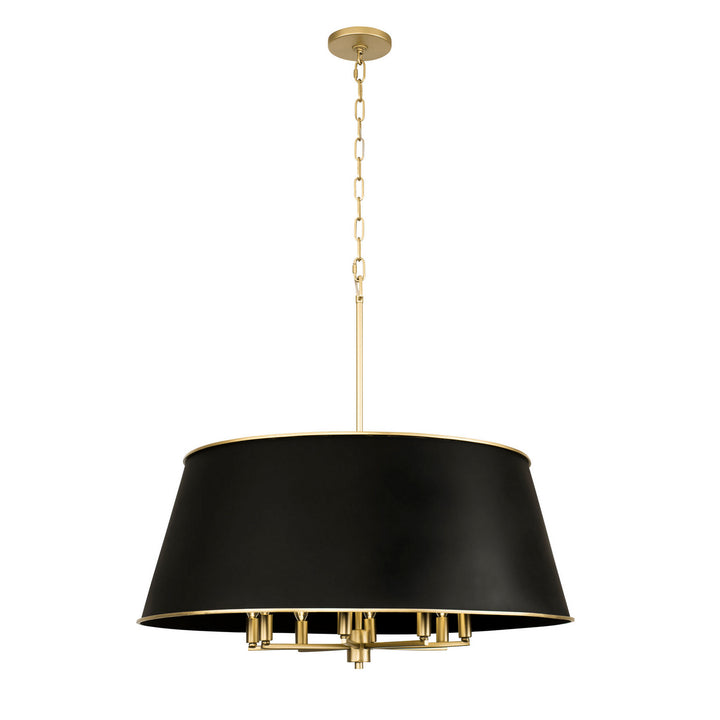Varaluz Coco 364P08MBFG Chandelier Light - Matte Black/French Gold