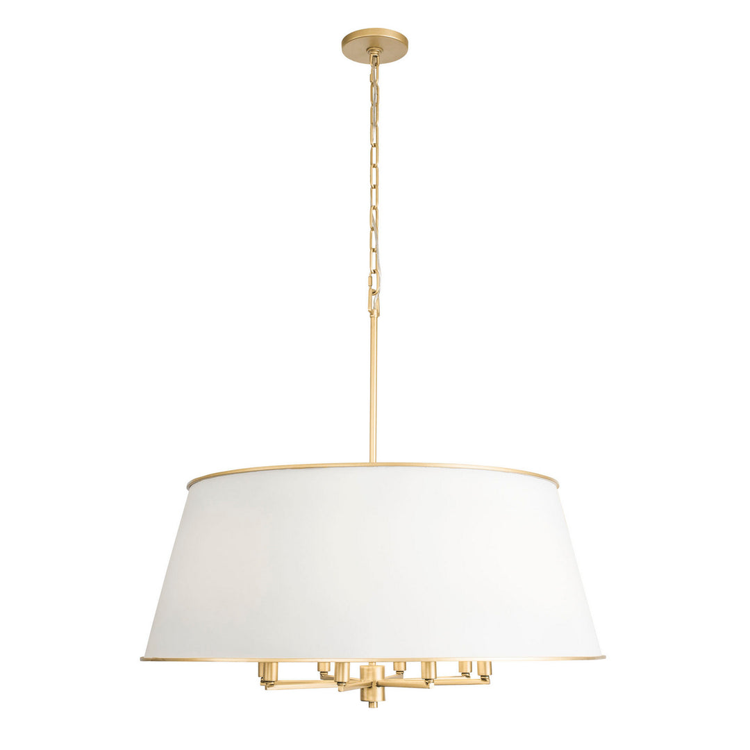 Varaluz Coco 364P08MWFG Chandelier Light - Matte White/French Gold