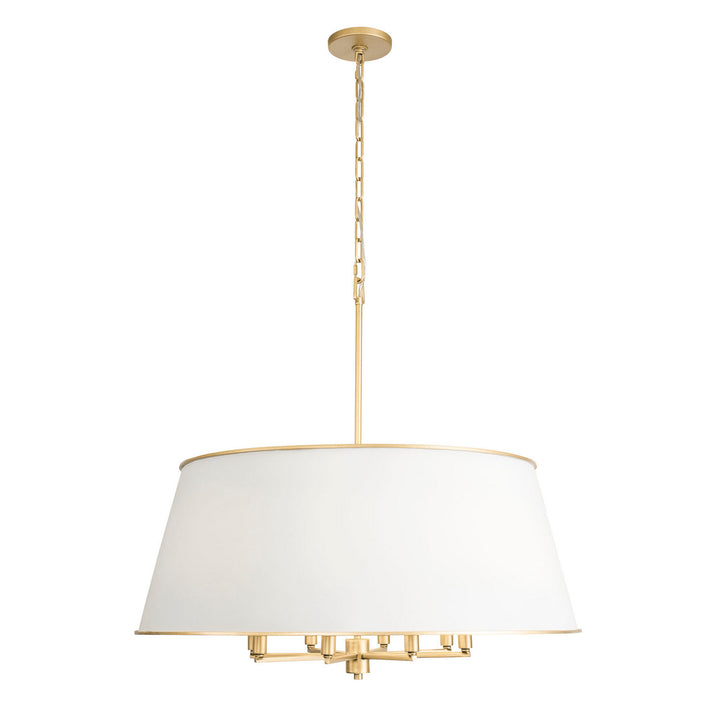 Varaluz Coco 364P08MWFG Chandelier Light - Matte White/French Gold