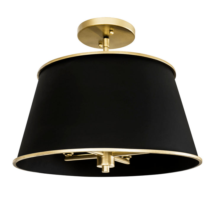 Varaluz Coco 364S04MBFG Ceiling Light - Matte Black/French Gold