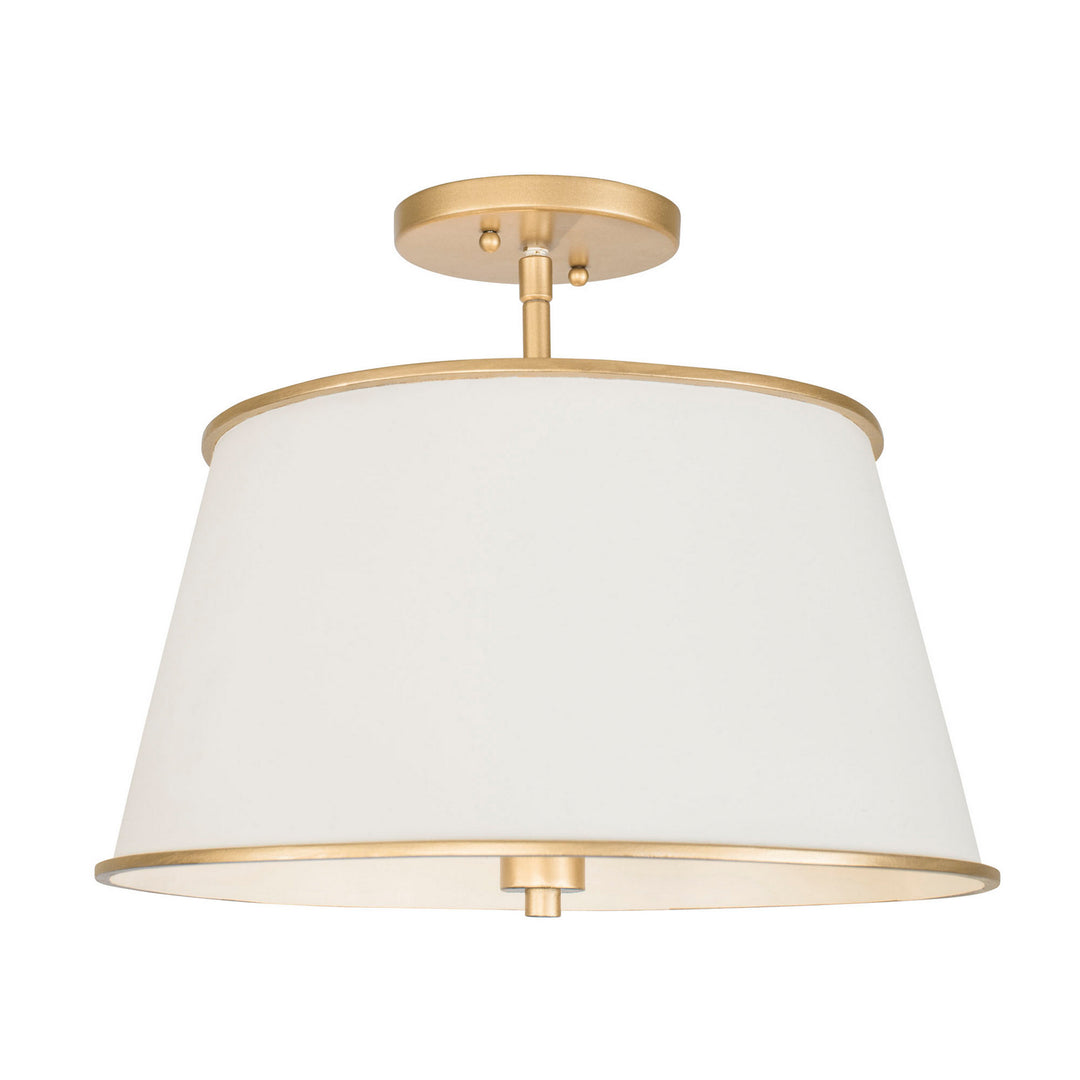 Varaluz Coco 364S04MWFG Ceiling Light - Matte White/French Gold