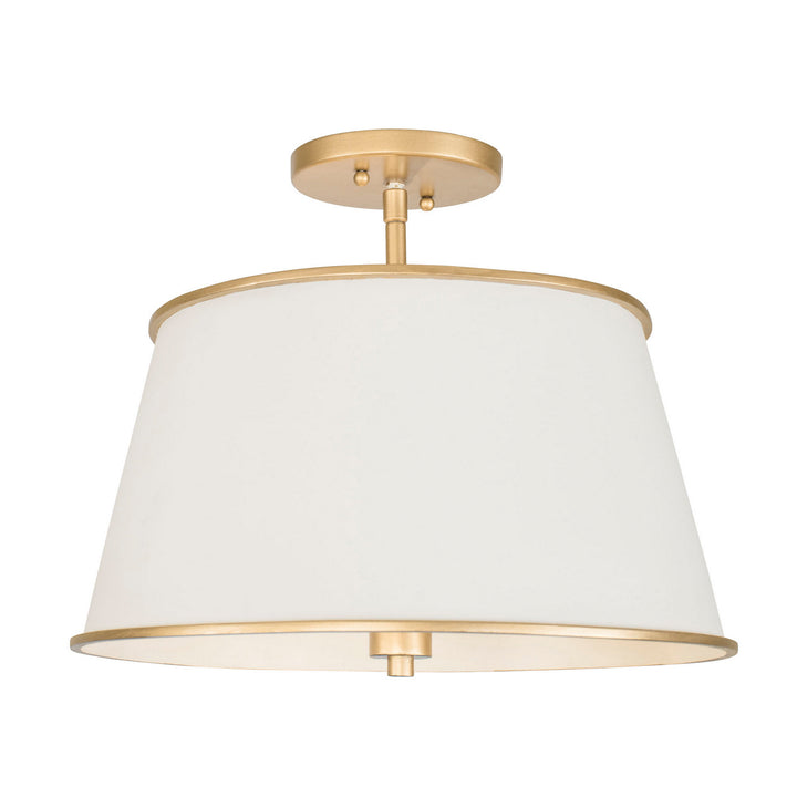 Varaluz Coco 364S04MWFG Ceiling Light - Matte White/French Gold