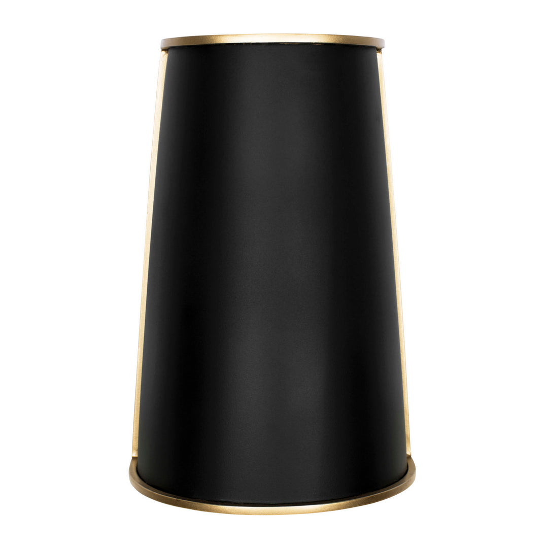 Varaluz Coco 364W02MBFG Wall Sconce Light - Matte Black/French Gold